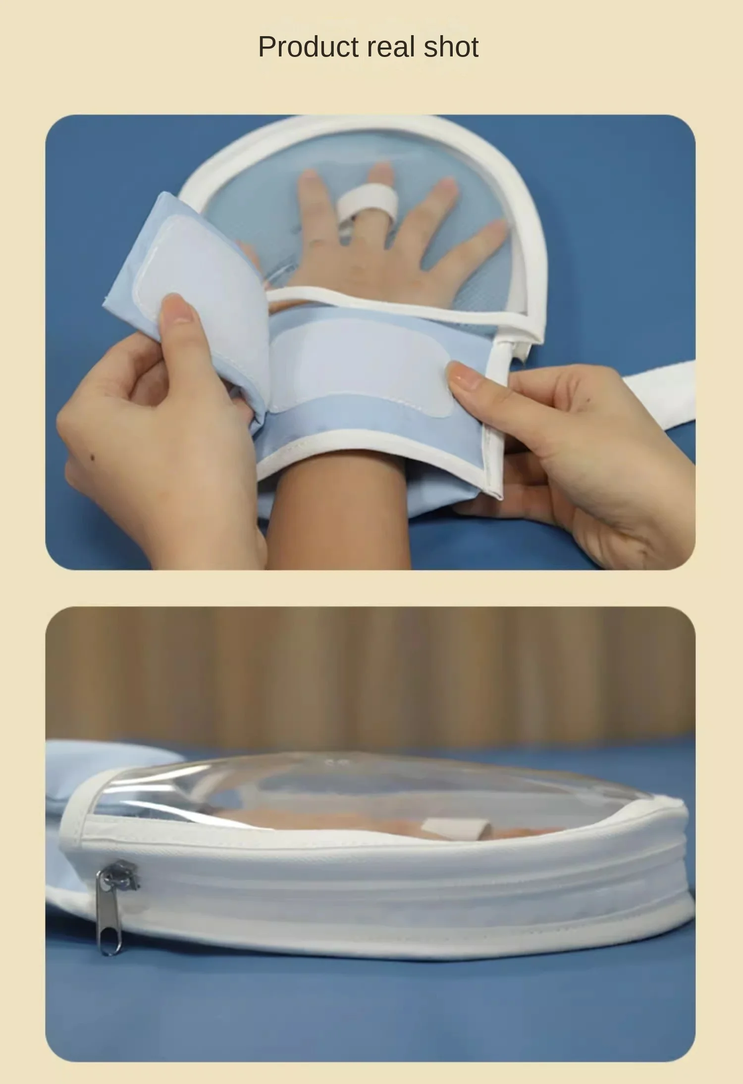 Multifunktionale Handschuhe mit Reißverschlussöffnung, PVC, perforiert, transparent, visuell, atmungsaktiv, Mesh-Belüftung, Mittelfingerfixierung – Detail 12
