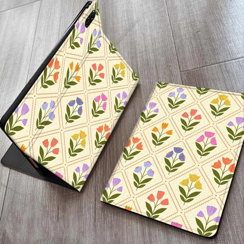 

Creative Floral Art Pattern Case For Huawei MediaPad MatePad M5 M6 11 12 X SE T10 T10s 2 C5e T5 Pro Lite Air 11.5 Inch Tablet