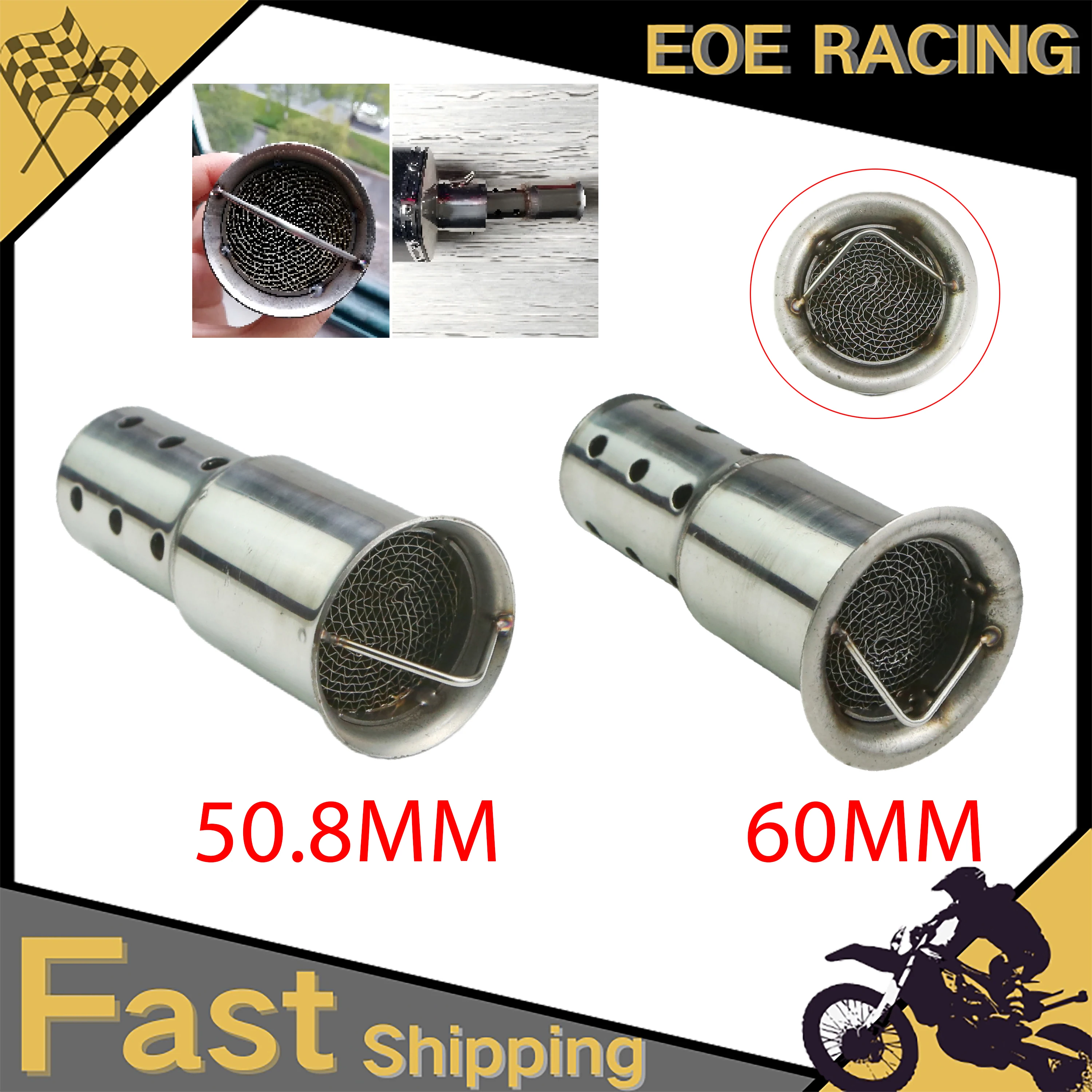 50.8 مللي متر 51 مللي متر 60 مللي متر زلة ل AK SC AR GP على العالمي للدراجات النارية العادم العادم الحفاز الهروب محفز كاتم الصوت موتو الخمار