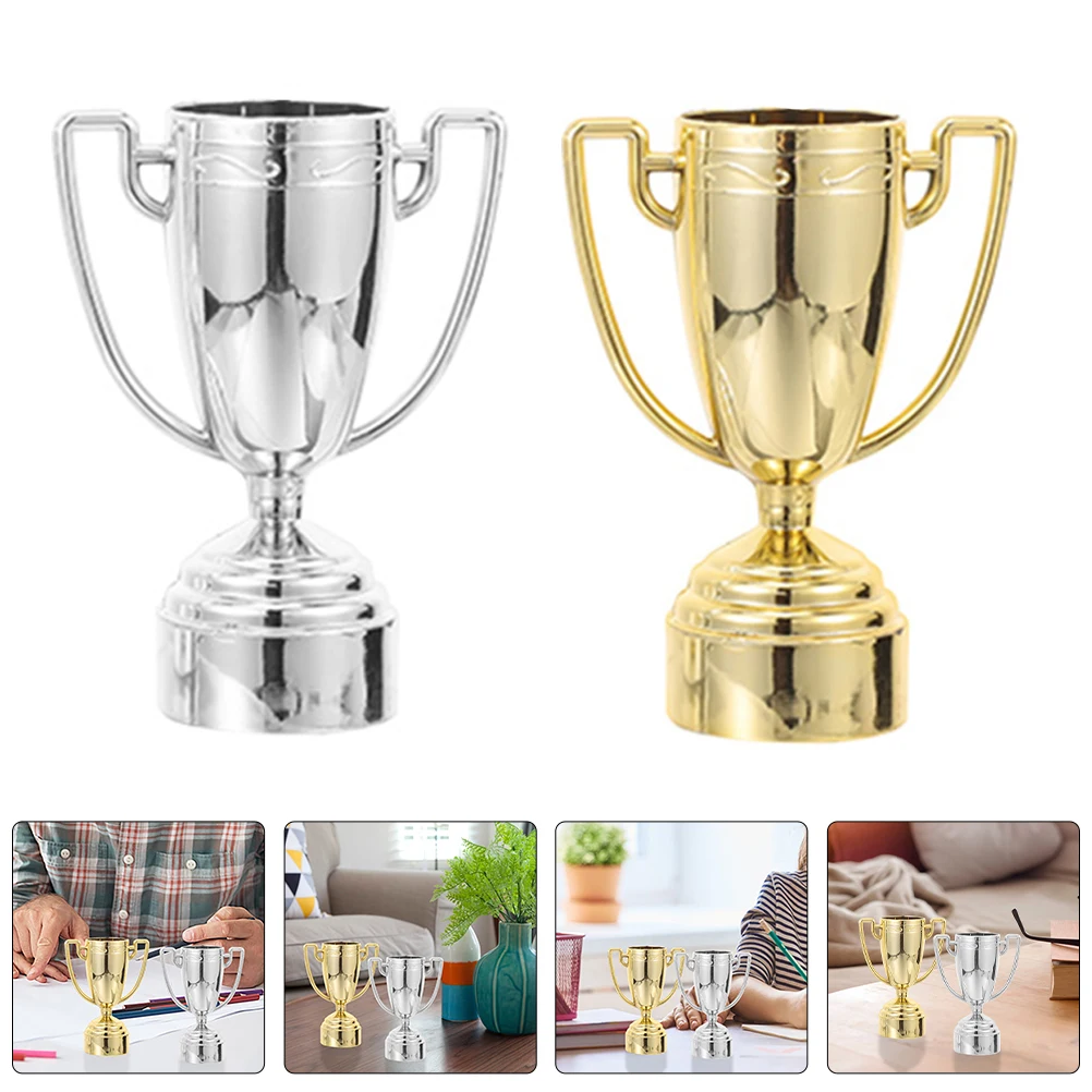 

10pcs Electroplating Trophy Cup For School Party Celebration Award Plastic Competition Winner Ceremony Decorations Trophy