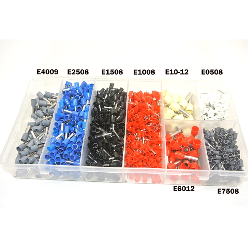 0.08-16mm² 16-6 Tubular Terminal Crimping Tools Pliers Precision Electrical Clamps/1200pcs Wire Ferrules Crimp Terminals Kit