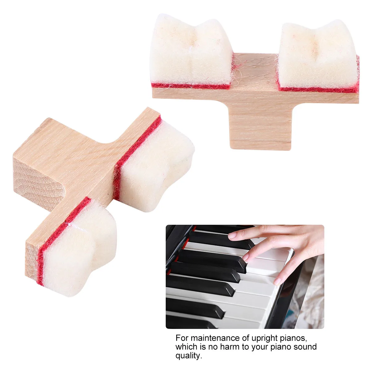

2pcs Stopper For Vertical Piano Maintenance Durable Tool Uniform Shape Safe No Harm To Sound Quality Piano Accessory Supplies