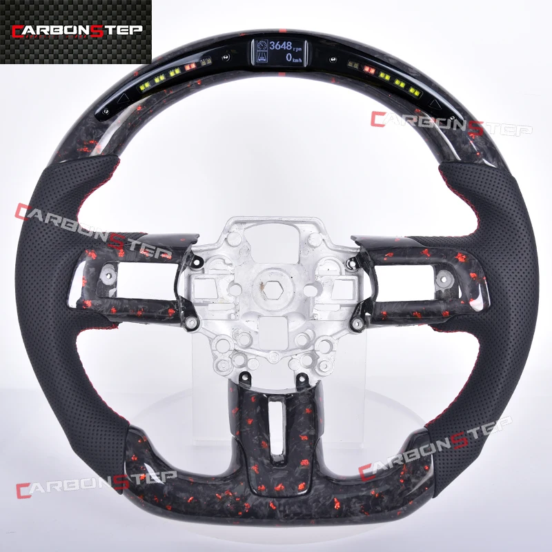 

LED Forged Carbon Fiber Car Steering Wheel For Ford