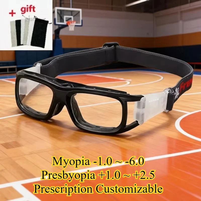 NEW Built-in Myopia Basketball Sport Eyewear Football Eye Anti-Collision Glass No Pillar Frame Cycling Glasses Customizable lens