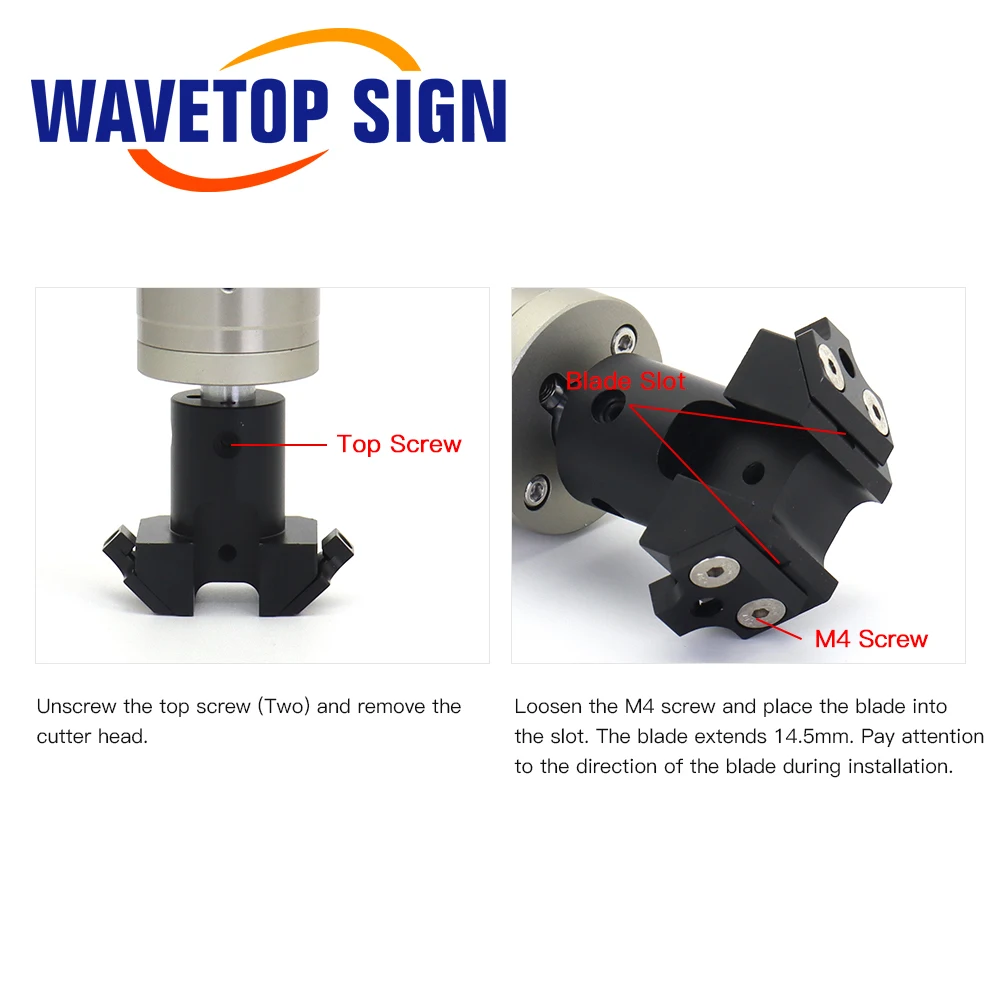 SignkoRay 90° Double Blade Oblique Knife Cutter Thickness 10mm Vibrating Knife for Soft Glass PVC Honeycomb Board KT Board