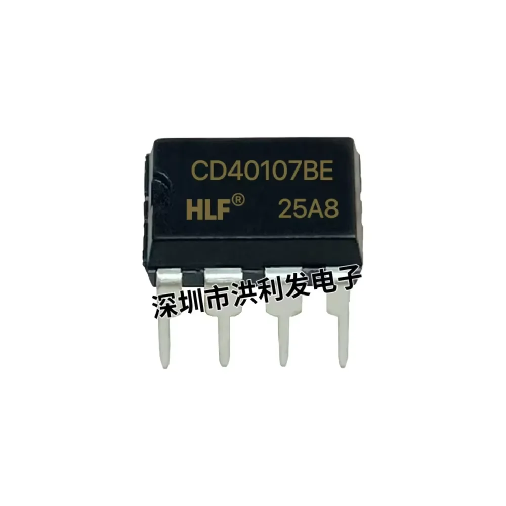 (10 pcs) CD40107BE DIP-8 CD40107 - Dual 2-Input NAND Buffer/Driver (Open-Drain) 3V~18V
