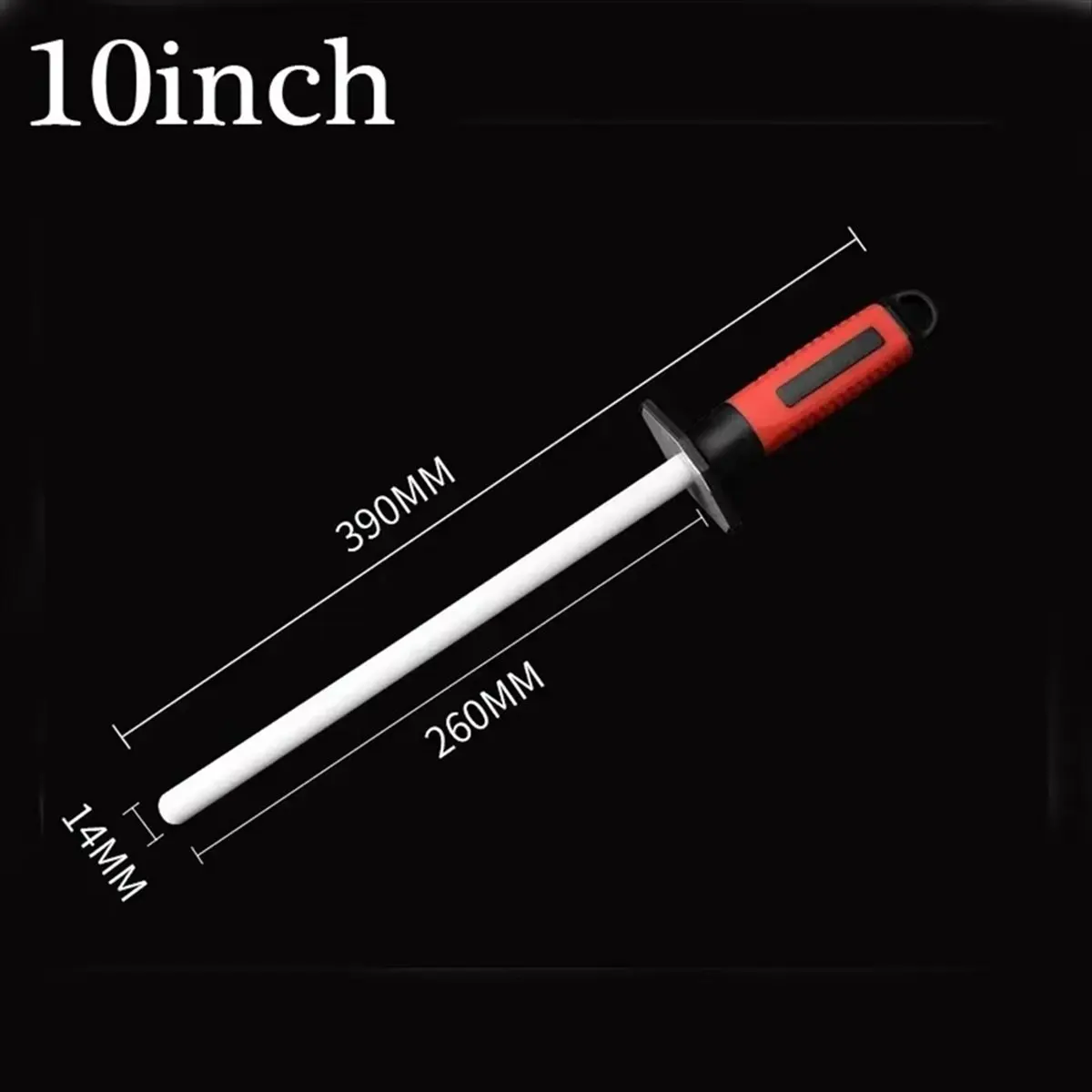 A60P 10Inch Sharpening Rod Ceramic Sharpener Sharpening Steel Quickly Sharpening System Professional Kitchen Tool
