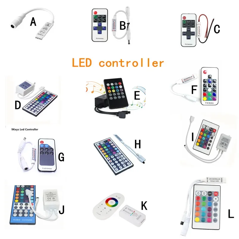 50Pcs LED strip RGB RGBW Remote controller IR 40 44 Key RF 11 17 Key 2.4G RF WIFI Control for SMD 5050 3528 Strip light