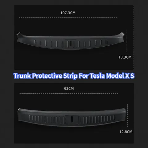 For Tesla Model S X Trunk Protective Strip TPE Anti Dirt and Anti Scratch Threshold Strip Cargo Threshold Sill Cover Accessories