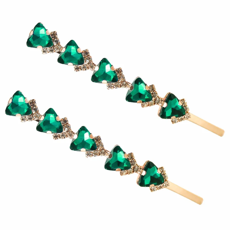 trendy shiny crystal stone hair clip slide rhinestone barrette for women girls party hair accessories