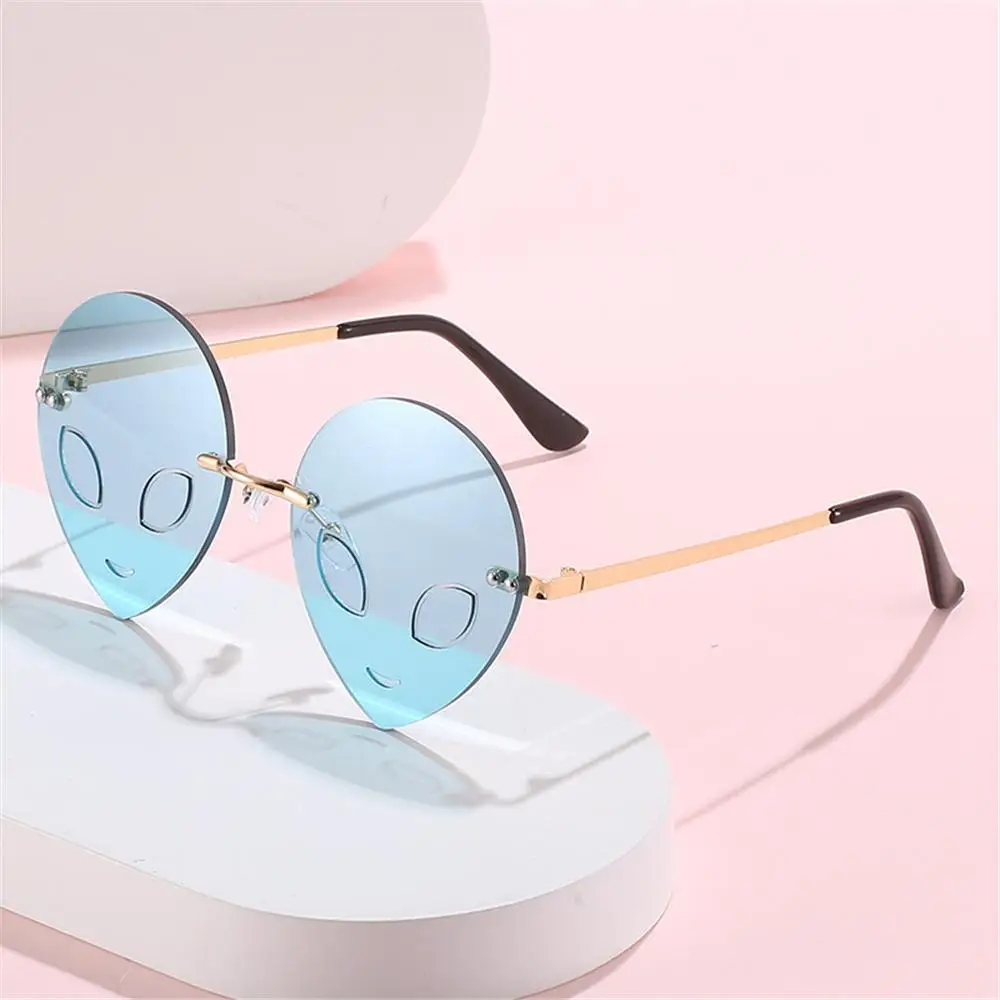 Rimless Halloween Sunglasses Party and Masquerade UV Protection Alien Glasses Halloween Costume Accessories Colorful