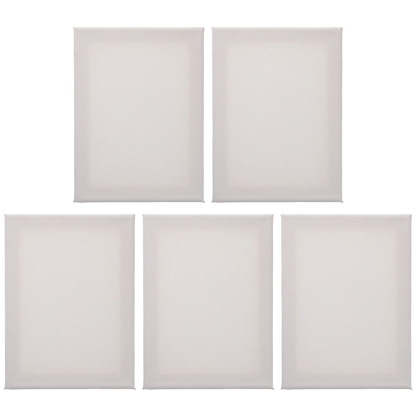 5pcs Stretched Canvas Blank Canvases Cotton Canvases For Oils Watercolor Painting Canvas 8 X 6 Inches ( 20 X 15 Cm)