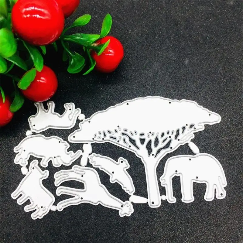45be Giraffe Metal Cutting Dies Scrapbooking Stensil Die Cuts Kartu Embossing Diy Foto Album Template Cetakan Dekorasi Kerajinan