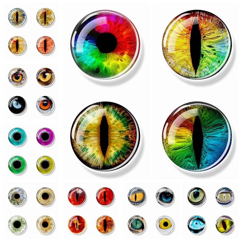 ZYLTD 4PCS/set Dragon Eyes Fridge Magnet 30 MM Animal Eye Fridge Sticker Stuff Refrigerator Magnets Decoration Accessories