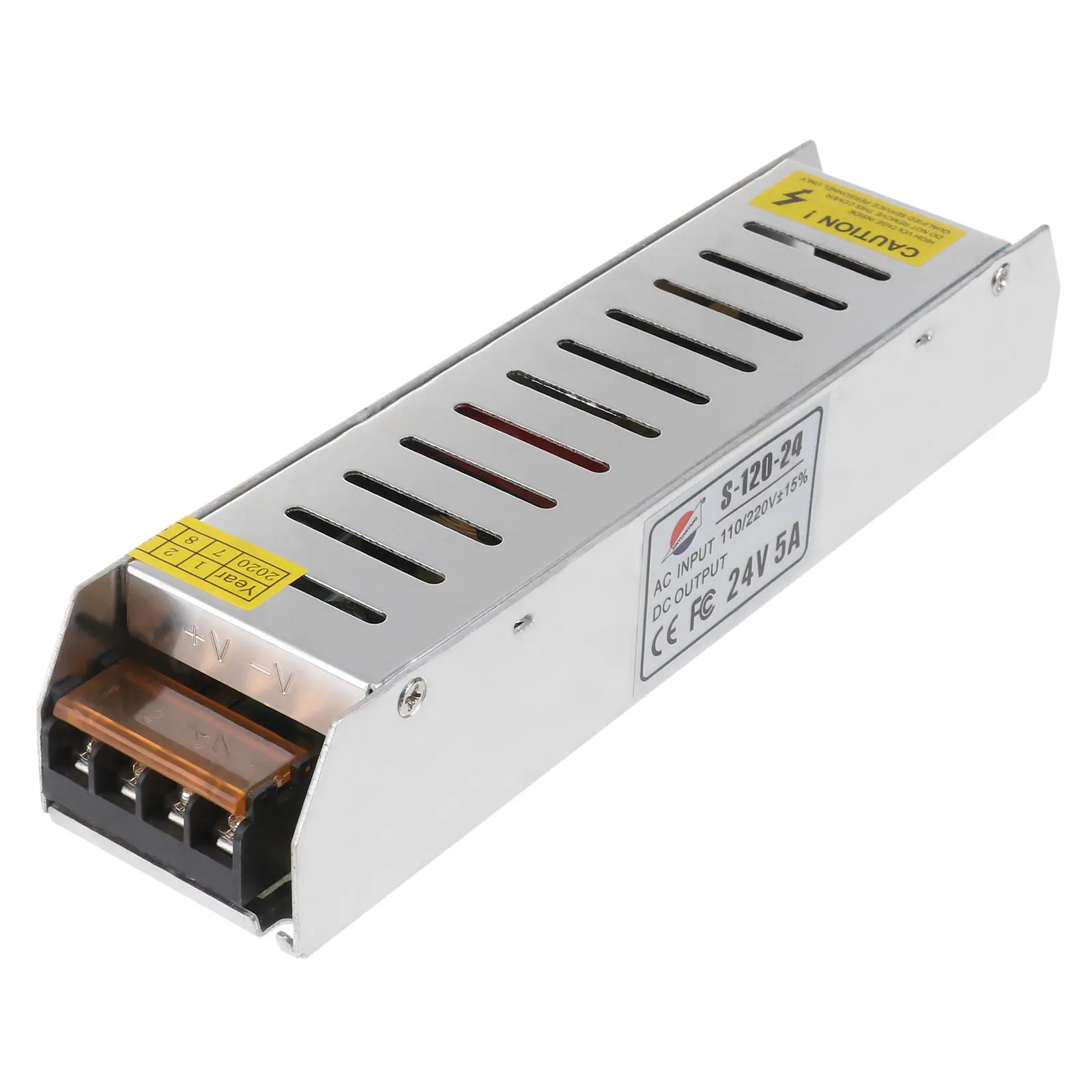 

24V 5a Housing Power Supply Adapter Regulated Switching Pwm Stable Output for LED Light Cctv Camera Security System