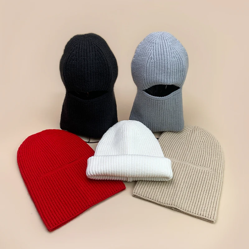 

Solid Simple Riding Knitted Hats Autumn and Winter New Unisex Warm Retro Sunshade Windproof Versatile Outdoor Fashion Beanies