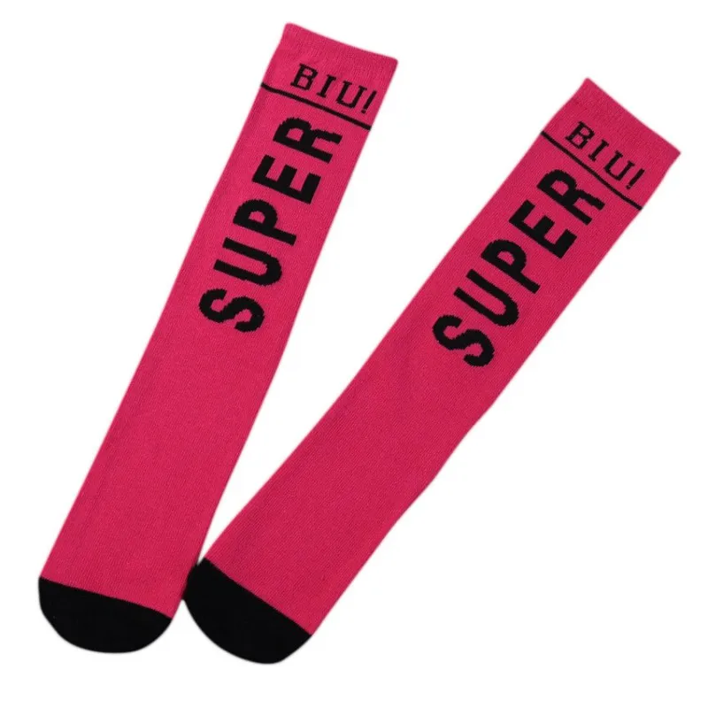 

Новинка, мягкие дышащие спортивные носки для детей, студентов, носки средней длины с надписью, хлопковые носки