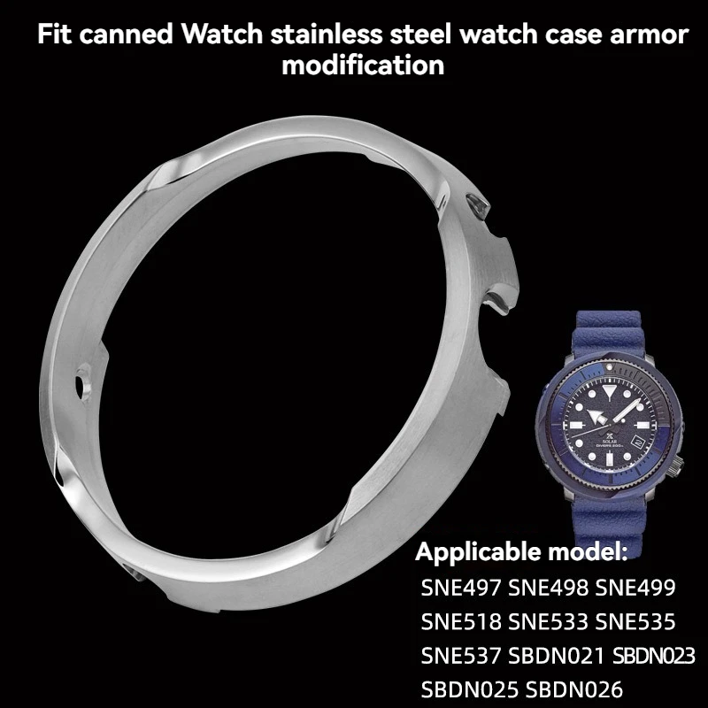 Boîtier métallique modifié pour SEIKO SNE497 498 SNE499 SNE533 SNE535 537, protection pour hommes, accessoires en acier inoxydable, coque extérieure