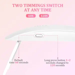 Lulaa mini uv led lâmpada do prego profissional 60s/120s led gel secador de unhas com lâmpada de cura usb ferramenta da arte do prego acessório 8 principais vendas roda gel - №8