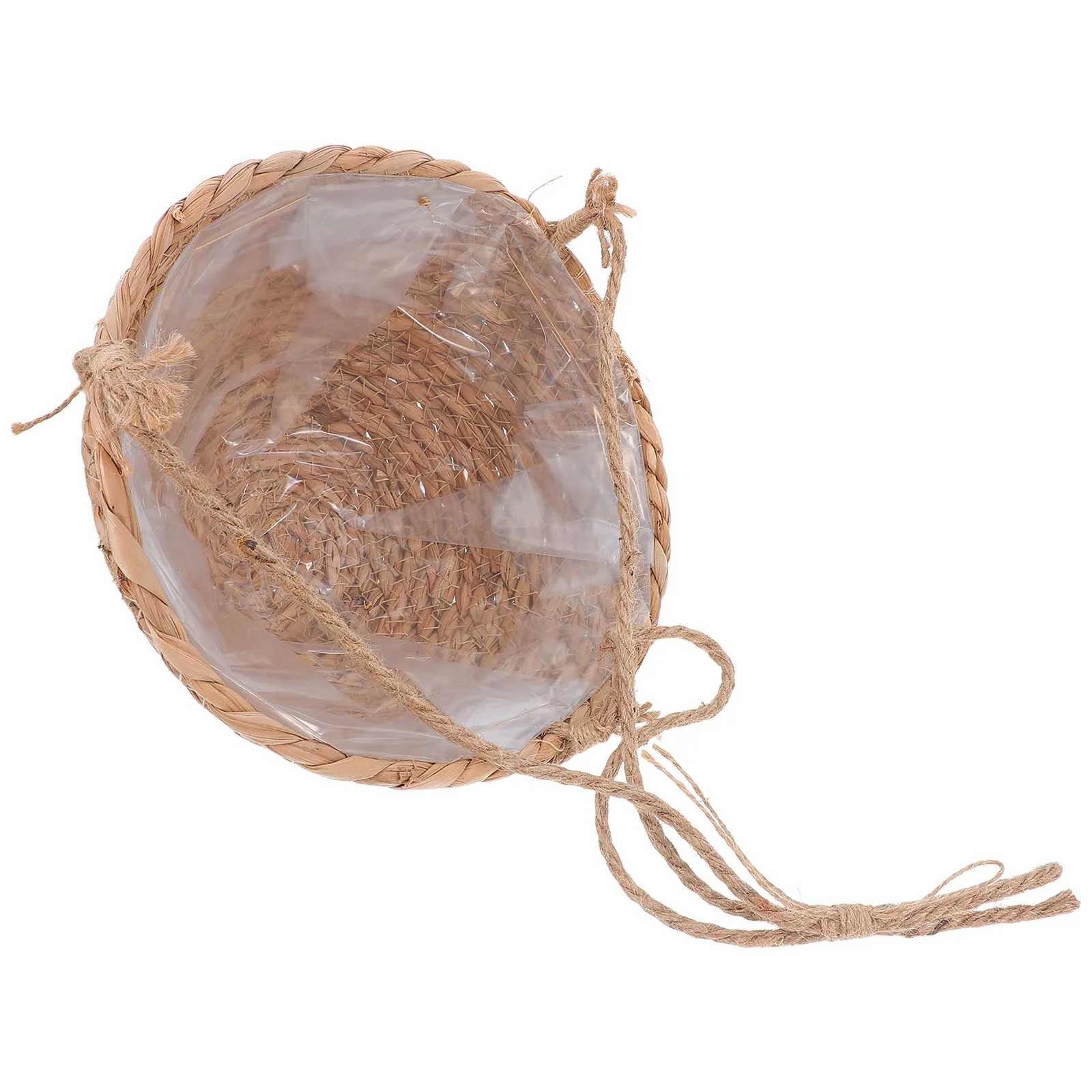 

Cone Shaped Woven Hanging Basket Grass Plant Holder for Balcony Garden Decor Outdoor Hanging Planter Basket Wall Plant Holder