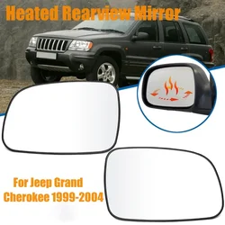 Car Left Right Side Rearview Wing Mirror Glass Lens For Jeep Grand Cherokee 1999 2000 2001 2002 2003 2004 With Heated Function