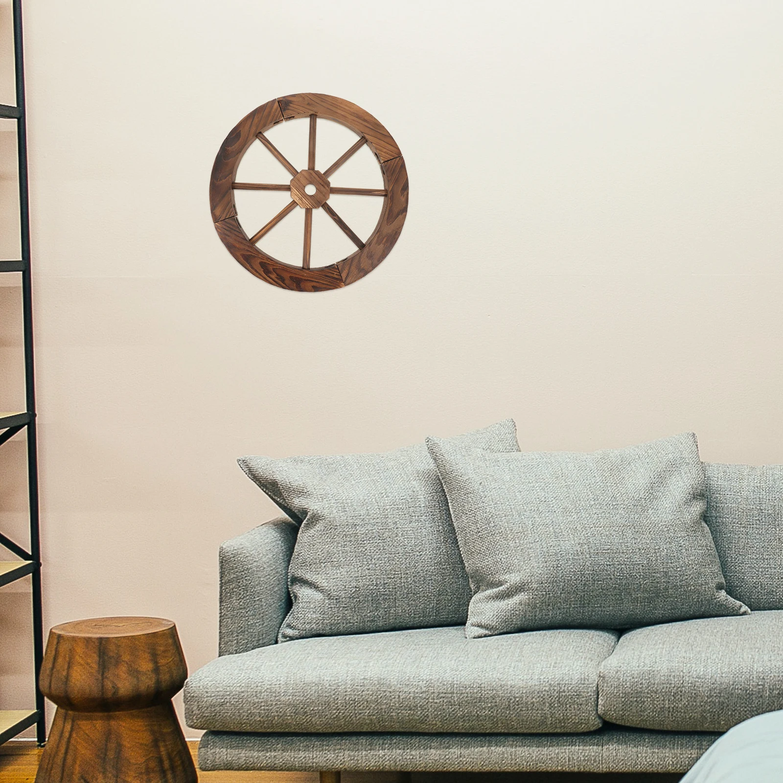 

Wooden Wagon Decorative Vintage Decor 40cm Diameter Vintage Home Wall Art Background Home Wall Art Decoration Craft