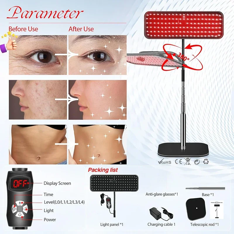 660nm & 850nm بالقرب من جهاز إضاءة بالأشعة تحت الحمراء 25 واط LED مصباح علاج بالضوء الأحمر مع حامل العناية ببشرة الوجه لتخفيف آلام المفاصل العضلية