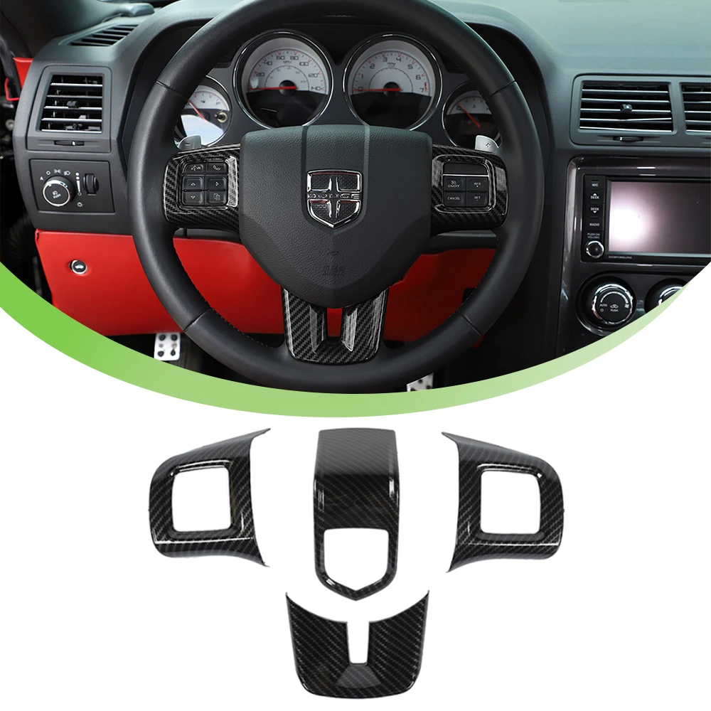 

Декоративная накладка на руль автомобиля для Dodge Challenger Charger Durango Dart 2009-2014 Journey 2013+, аксессуары для интерьера