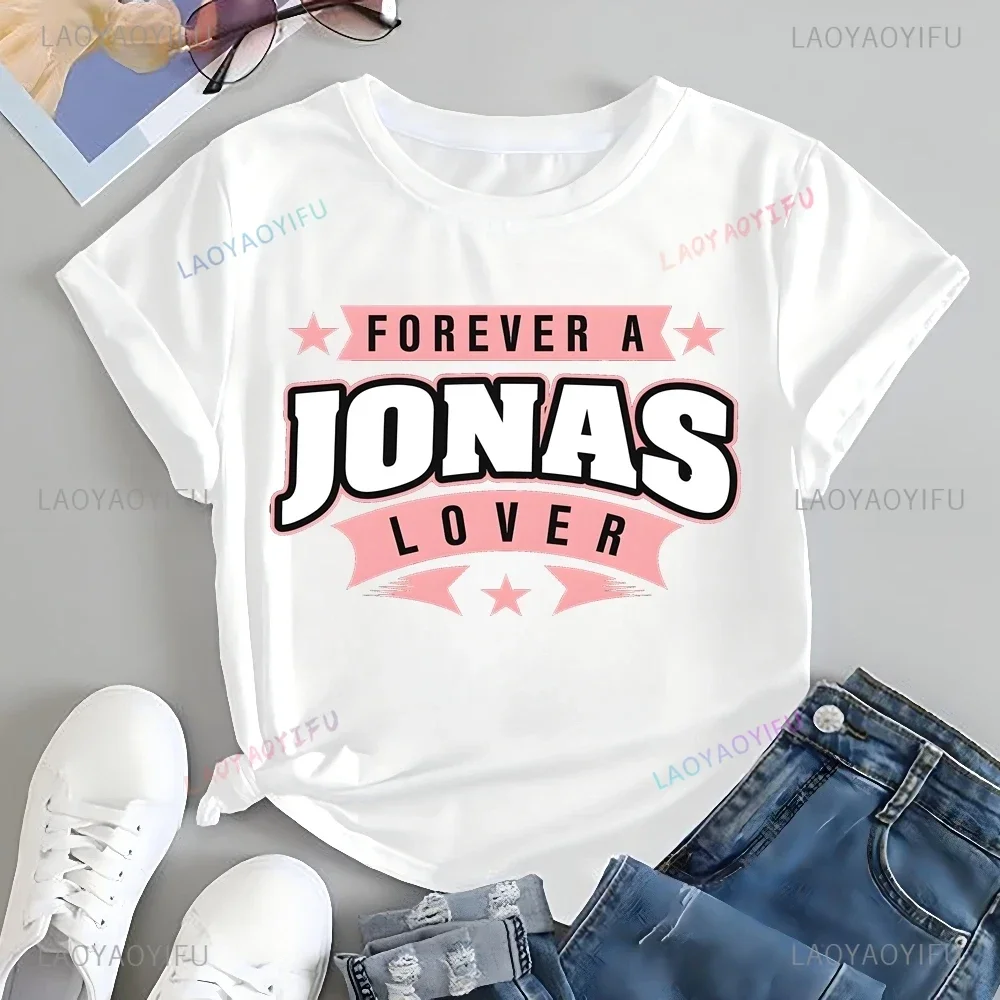 Jonas Brothers Band Printed T-shirt Top Jonas Brothers Poster Trend Short Sleeve Neutral Shirt Oversized Cotton T-shirt #1