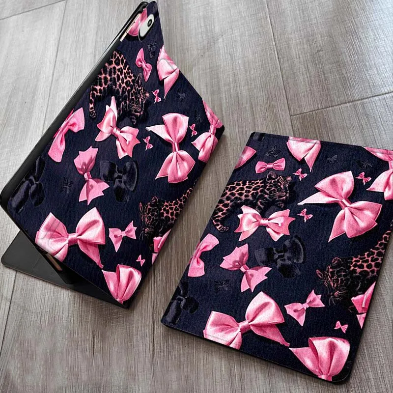 

Love leopard print bow For iPad Pro Air Mini 1 2 3 4 5 6 7 7th 8th 9th 10th 11th 10.2 9.7 10.5 10.9 11 12.9 Tablet Case