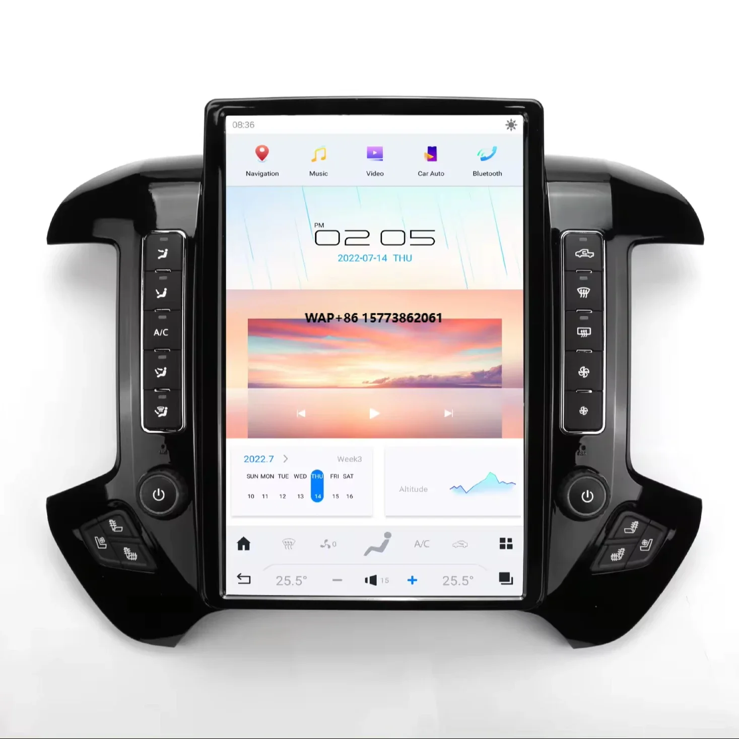 Car Stereo Auto Radio Carplay for Chev Silverado GMC Sierra 2014-2020 GPS Navigation Multimedia Player Upgrade Touch Screen