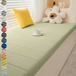 Custom Teddy Velvet Bench Cushion Non-slip Zipper Waterproof scratch-proof indoor bay Window Garden Bench Shoe Changing Bench
