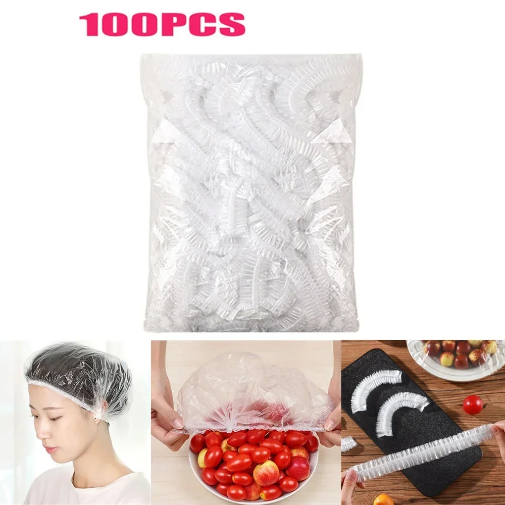 100 Pcs / Bag Hotel and guesthouse disposable shower cap batch white transparent waterproof and dustproof hair cap