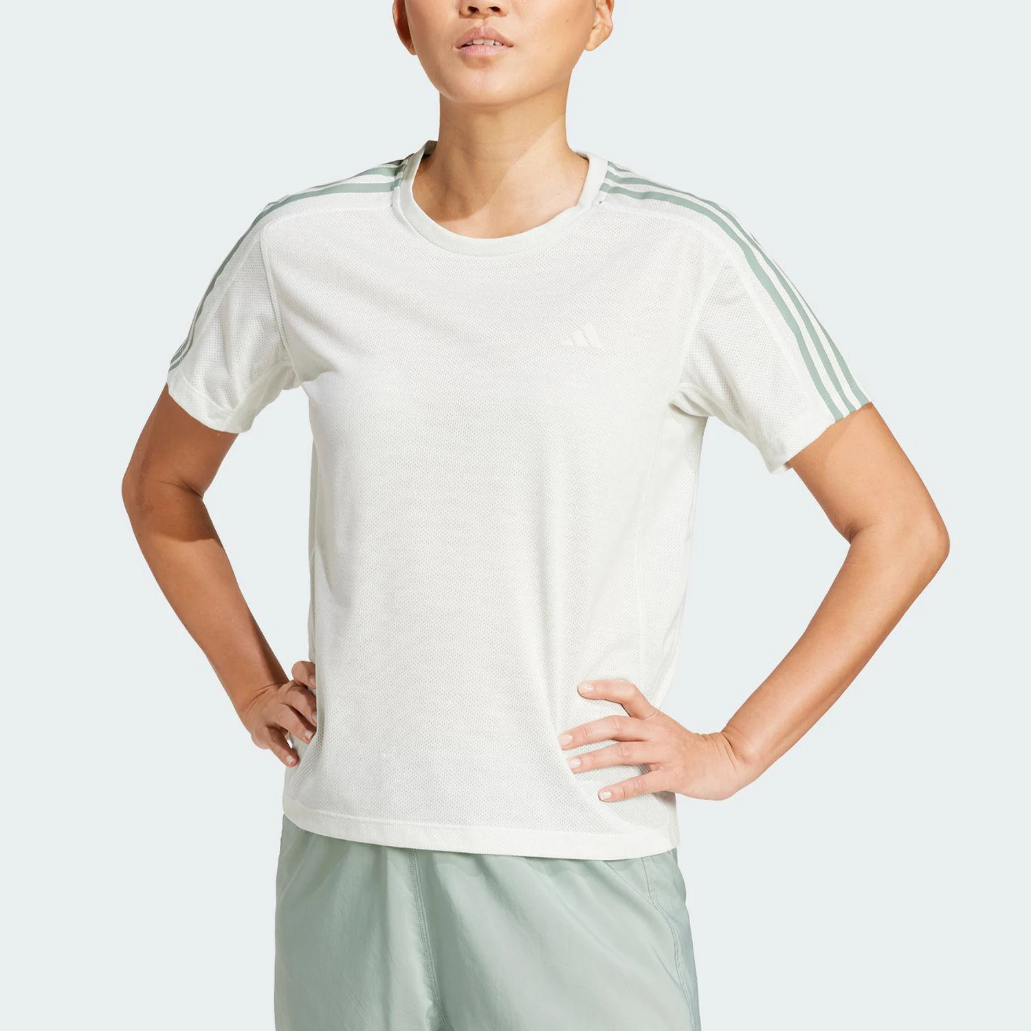 

Официальная летняя новая женская спортивная футболка Adidas для бега с круглым вырезом и короткими рукавами JP0829