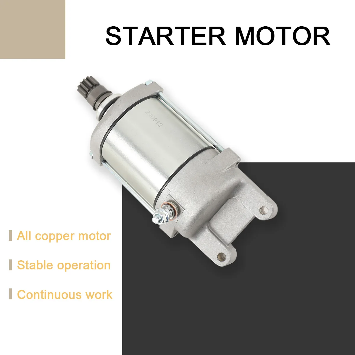 Image of Anlasser für TGB Blade & Target ATVs OEM 924470E, kompatibler Elektroanlasser für TGB Blade 425/500/525/550 Serie, Gunner 550 & Target 500/525/550, perfekte Originalpassform & hohe Zuverlässigkeit, 12