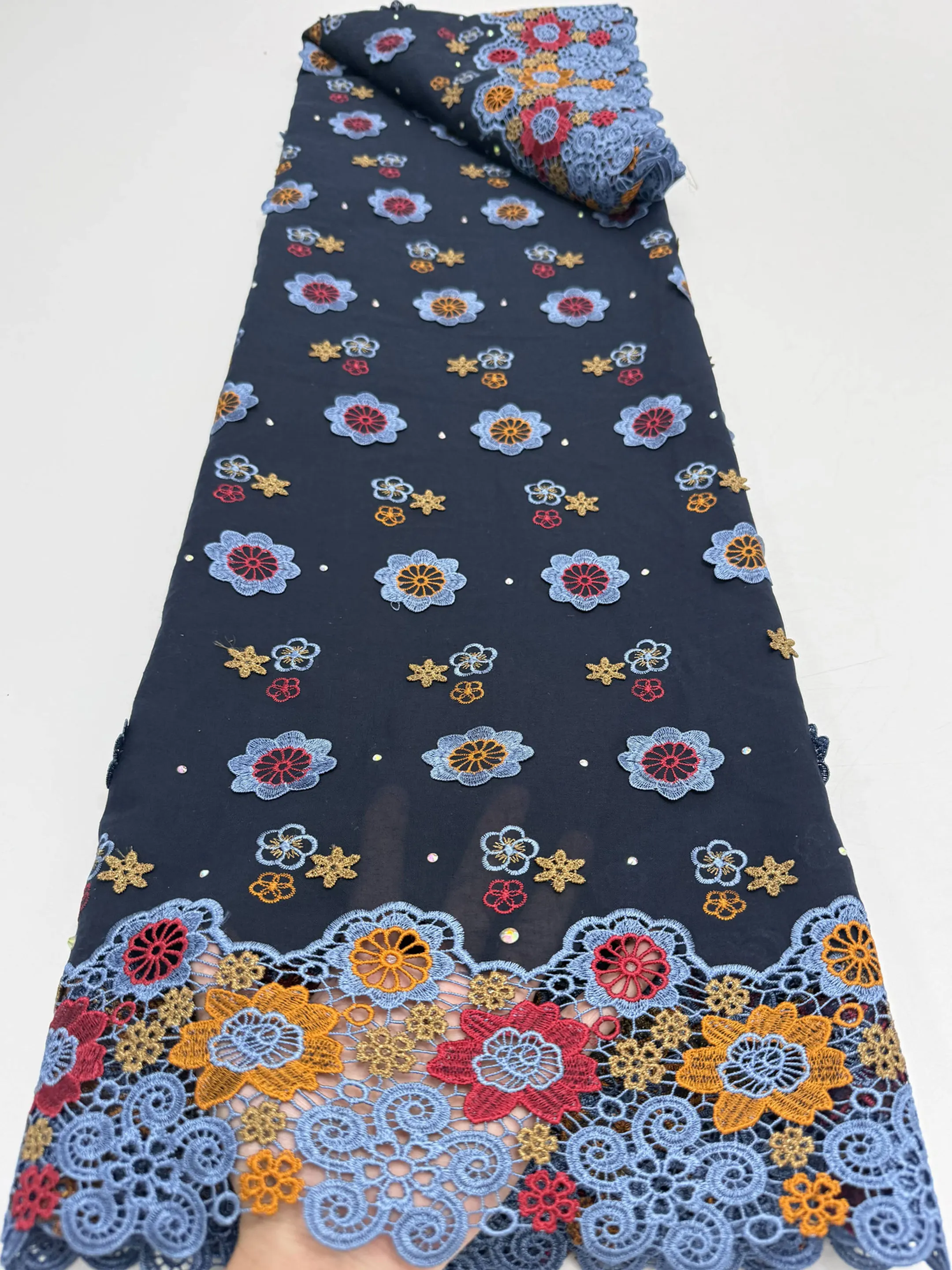 

Swiss Voile Lace african fabric for women Embroidered Fabric 100% Cotton High Quality Nigerian Wedding Celebration Cloth