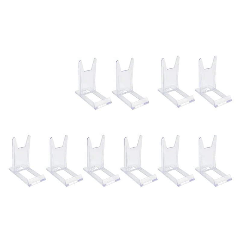 40 Pcs Display Stand, Acrylic Plate Stands Adjustable Sliding Clear Display Stand Easel Two Part For Plates,Books