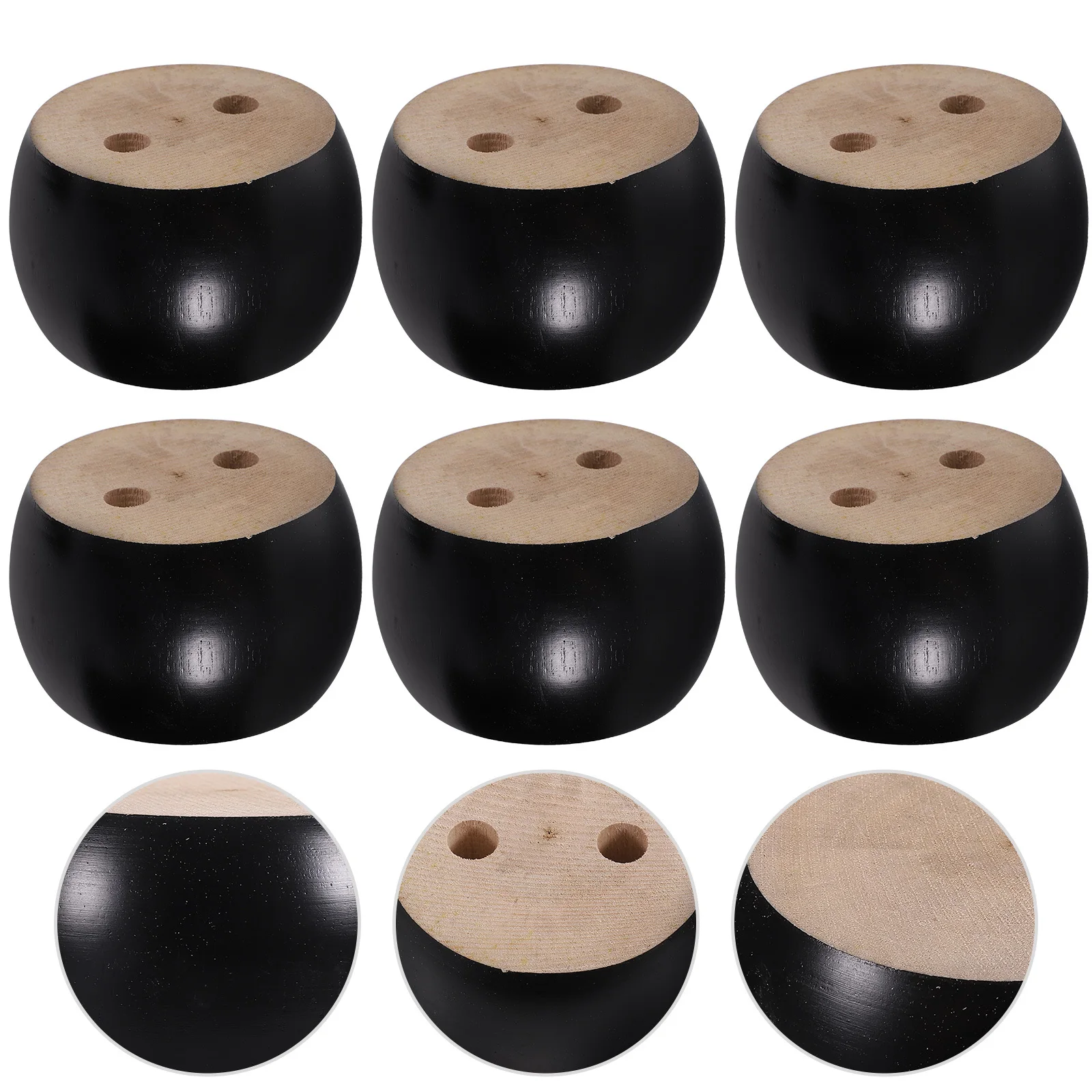 Patas de madera para muebles, patas de moño de repuesto para sofá, cama, mesa, gabinete, Material de madera resistente, soporte de carga clásico, 6 uds.