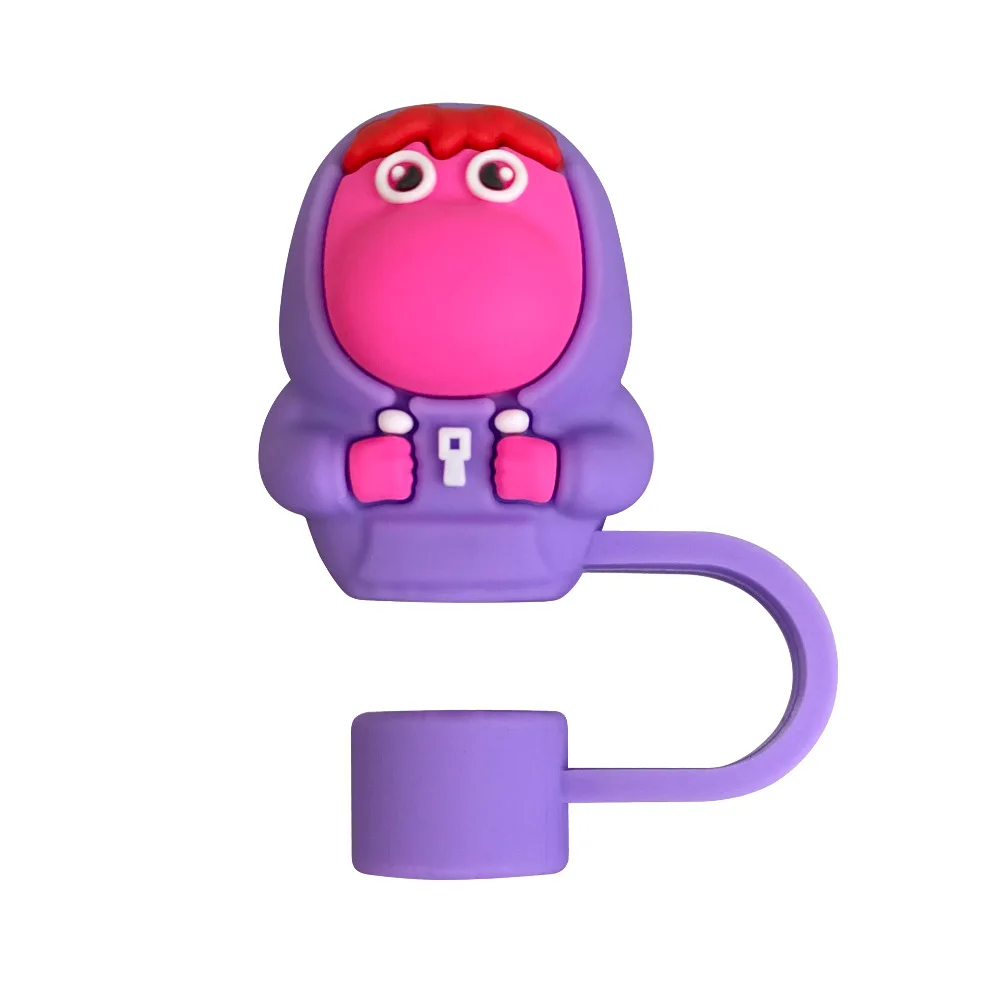 Disney Inside Out Anime Cartoon Angery thossy Straw Cover per Stanley Cups Cute 3D Straw Protector Cover Straw Topper Caps