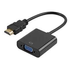 HDMI-compatible to VGA Adapter Cable HD Converter HDMI-Compatible Male to VGA Female HD 1080P for PS4 Xbox Tablet Laptop PC TV