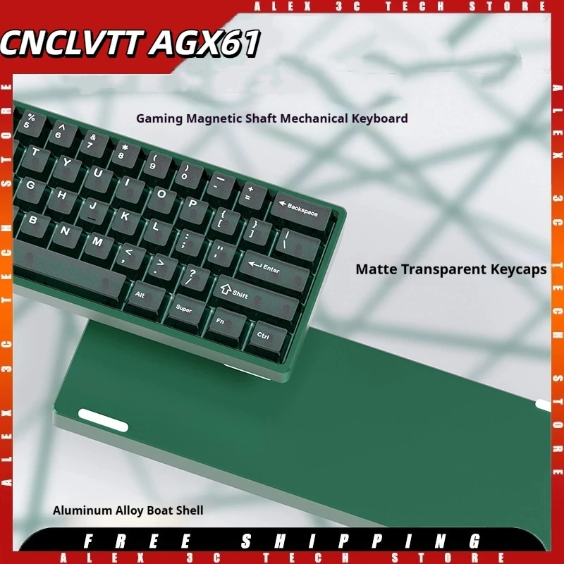 

CNCLVTT AGX61 Механическая клавиатура с ЧПУ, полностью алюминиевая проводная, 8k RT, 0,01 мм, магнитная ось, RGB, 0,25 мс, низкая задержка для офиса киберспорта