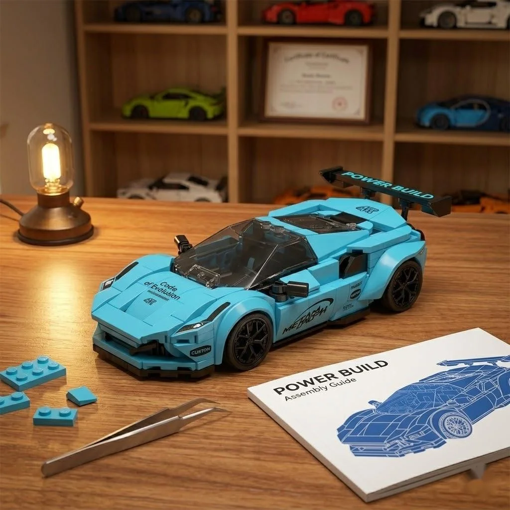 

Compatible Brick 8 Stud Supercar Set Modified Racing Car Model For Kids Teens Hobbyists Home Table Decor Birthday Gift Christmas