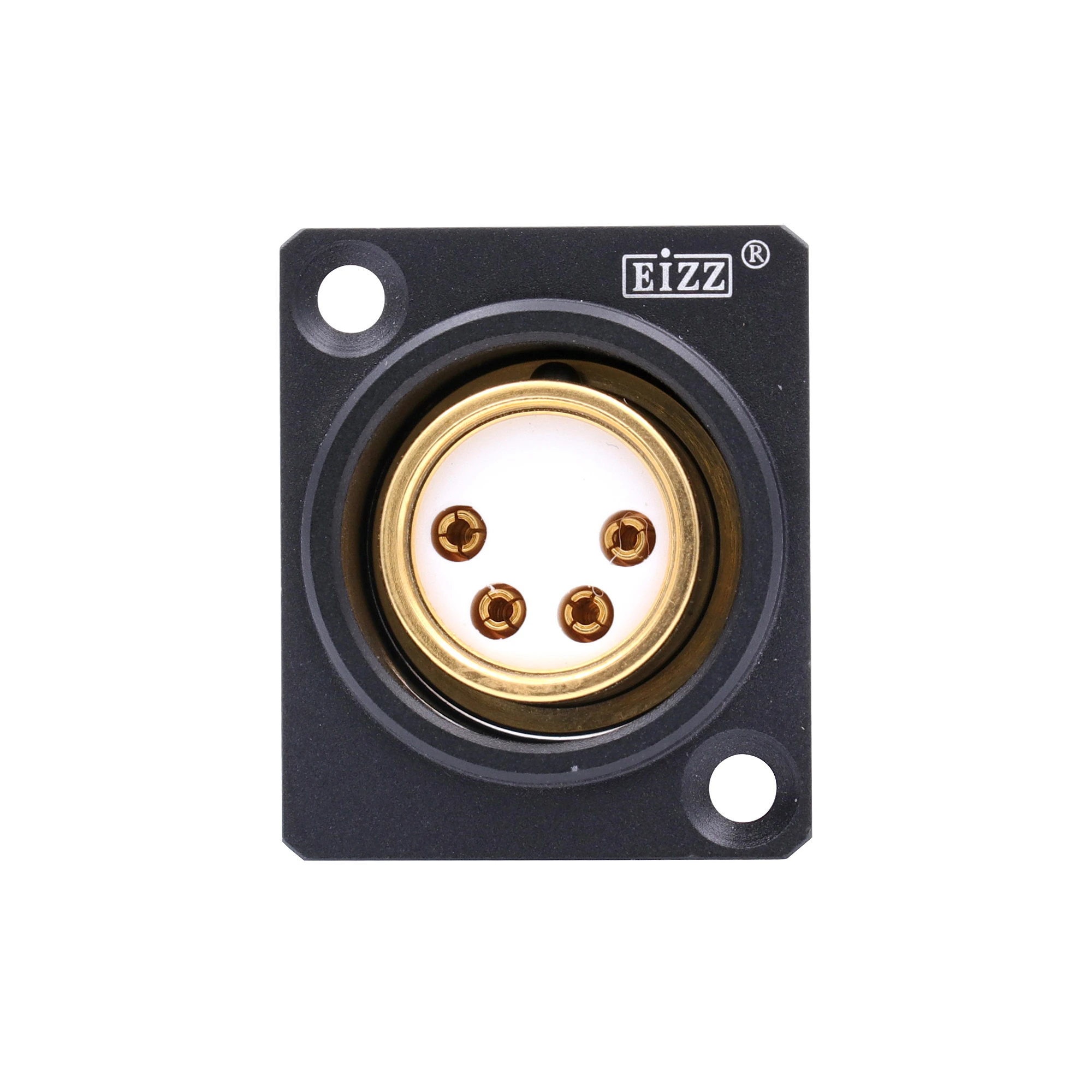 EIZZ  High End 3pin 4pin Male Female XLR Socket Balance Panel Gold Plated Audio Microphone Mixer Plug Jack Connector