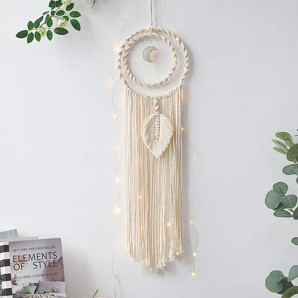 

Hand-Woven Boho Tapestry Retro Tassel Dreamcatcher Decoration Hand-Made Woven Wall Decoration Bedroom Living Room