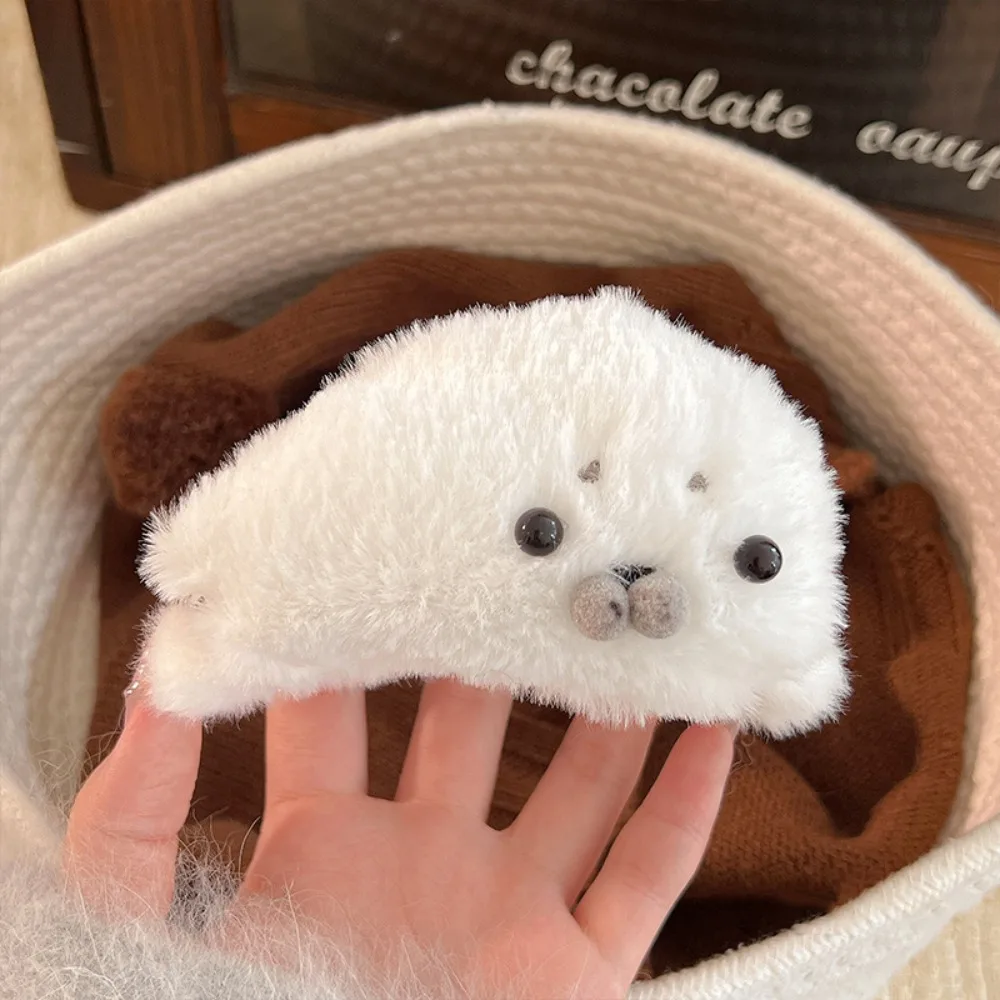

Creative Animals Little Seal Hair Claw Hairpin Cute Plush Hair Clip Headdress Korean Style Large Shark Clip Girl