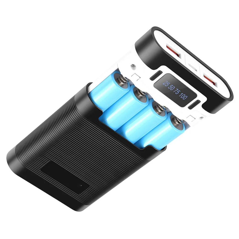 

4 Slots Dual USB Power Bank Box 18650 Case Portable for Mobile Devices Rechargeable DIY