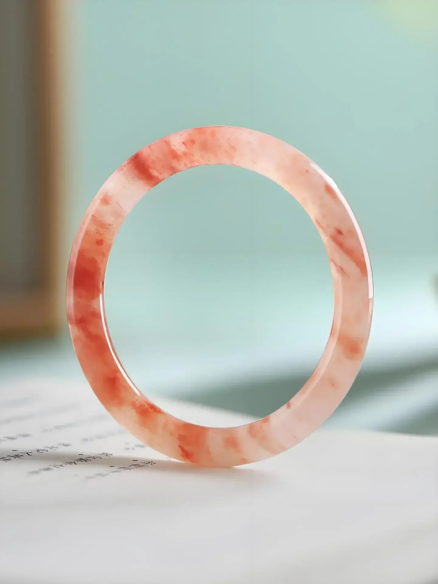 

Natural jade bangle high quality bracelet bangle brew pink medium wide peach blossom woman beauty pink bracelet