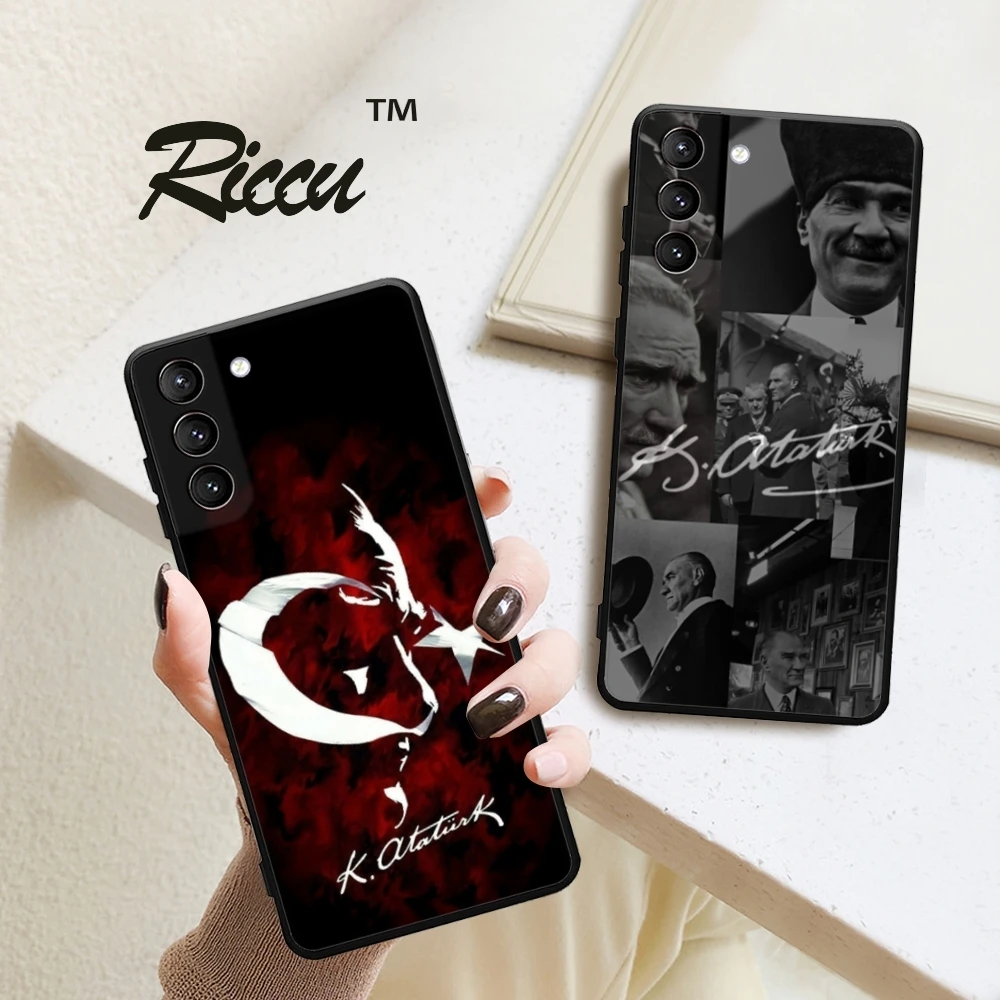Turkey Mustafa Kemal Ataturk Phone Case For Samsung Galaxy S26 Ultra S25 FE S24 S23 S22 Plus S25 Edge S21 Black TUP Phone Case