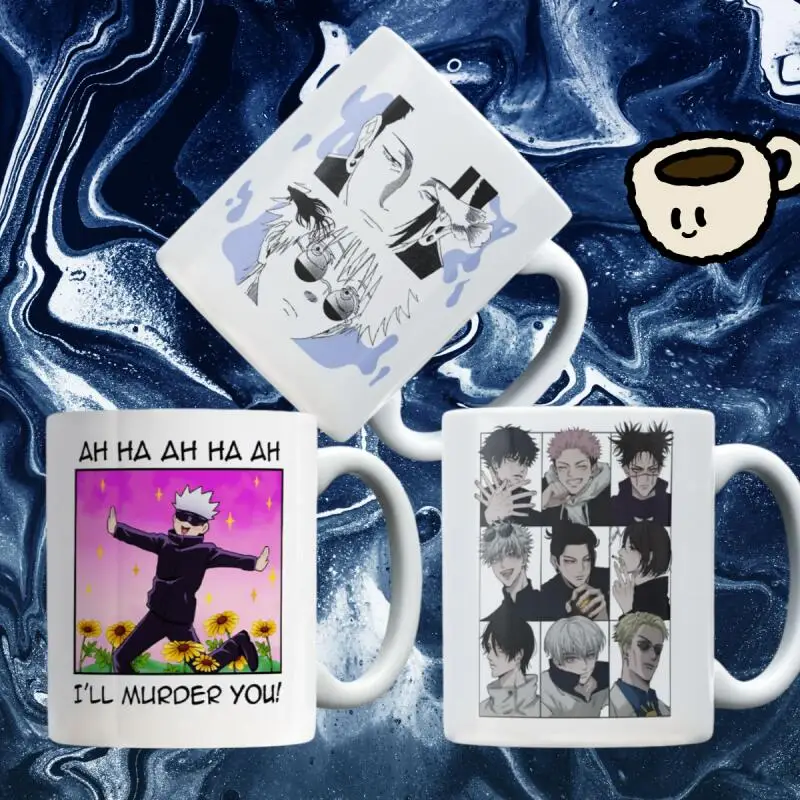 Ceramic Cup for Jjk Satoru Gojo Suguru Geto Shoko Ieiri 330Ml Tea Water Cup Anime Peripheral Ceramic Mug Creative Coffee Cup