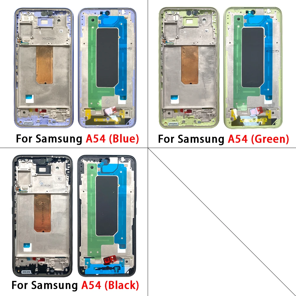 New For Samsung A13 A23 A33 A73 A14 A24 A34 A54 4G 5G LCD Frame Middle Frame Bezel Housing Replacement Parts Front Frame